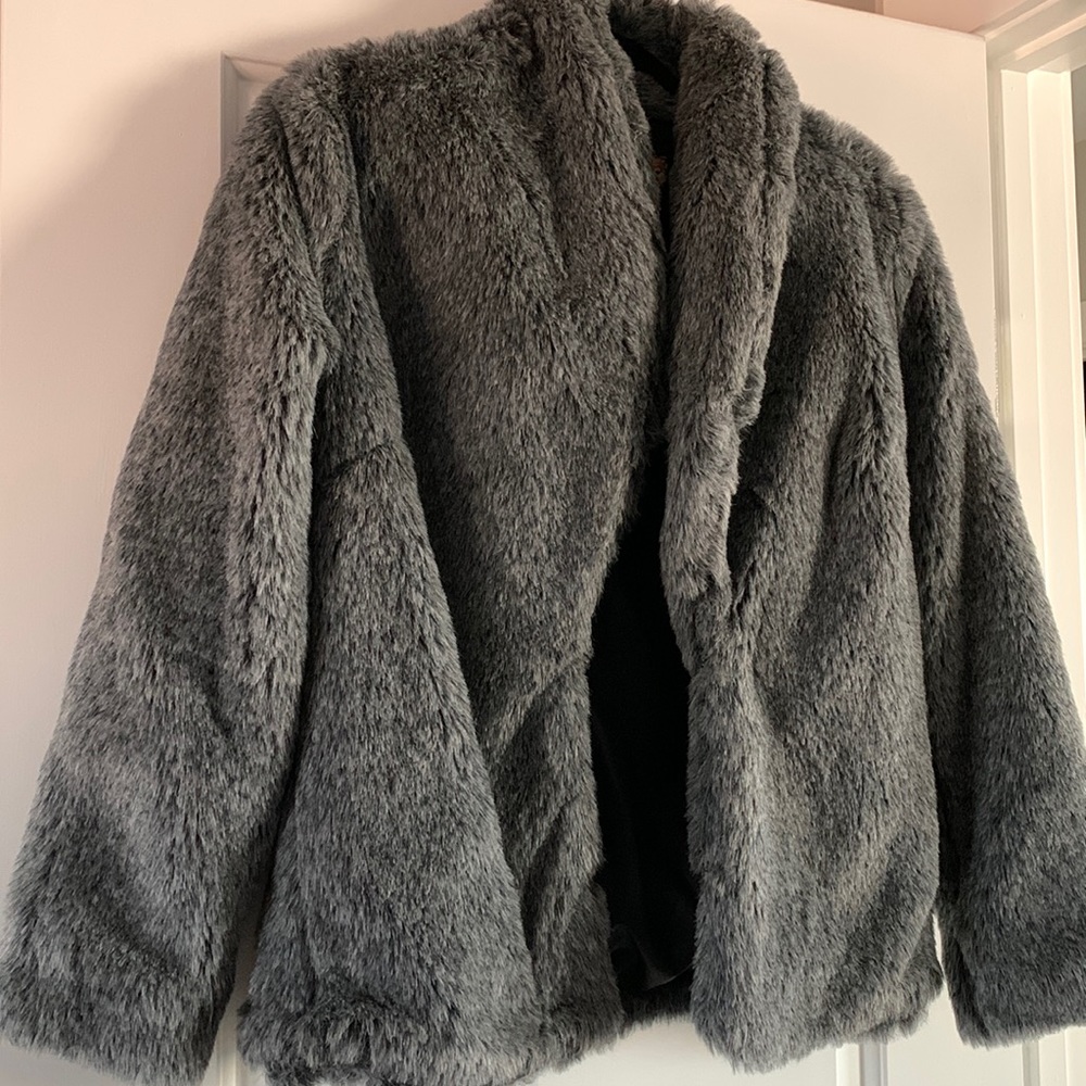 Faux fur jacket.